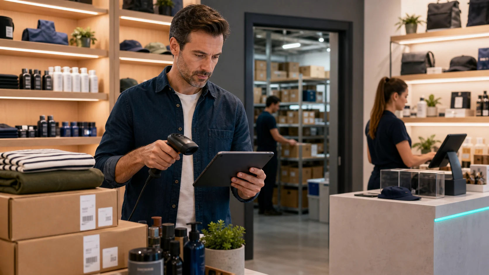 Retail POS, inventory, customer app and sales analytics connected by SABSUS