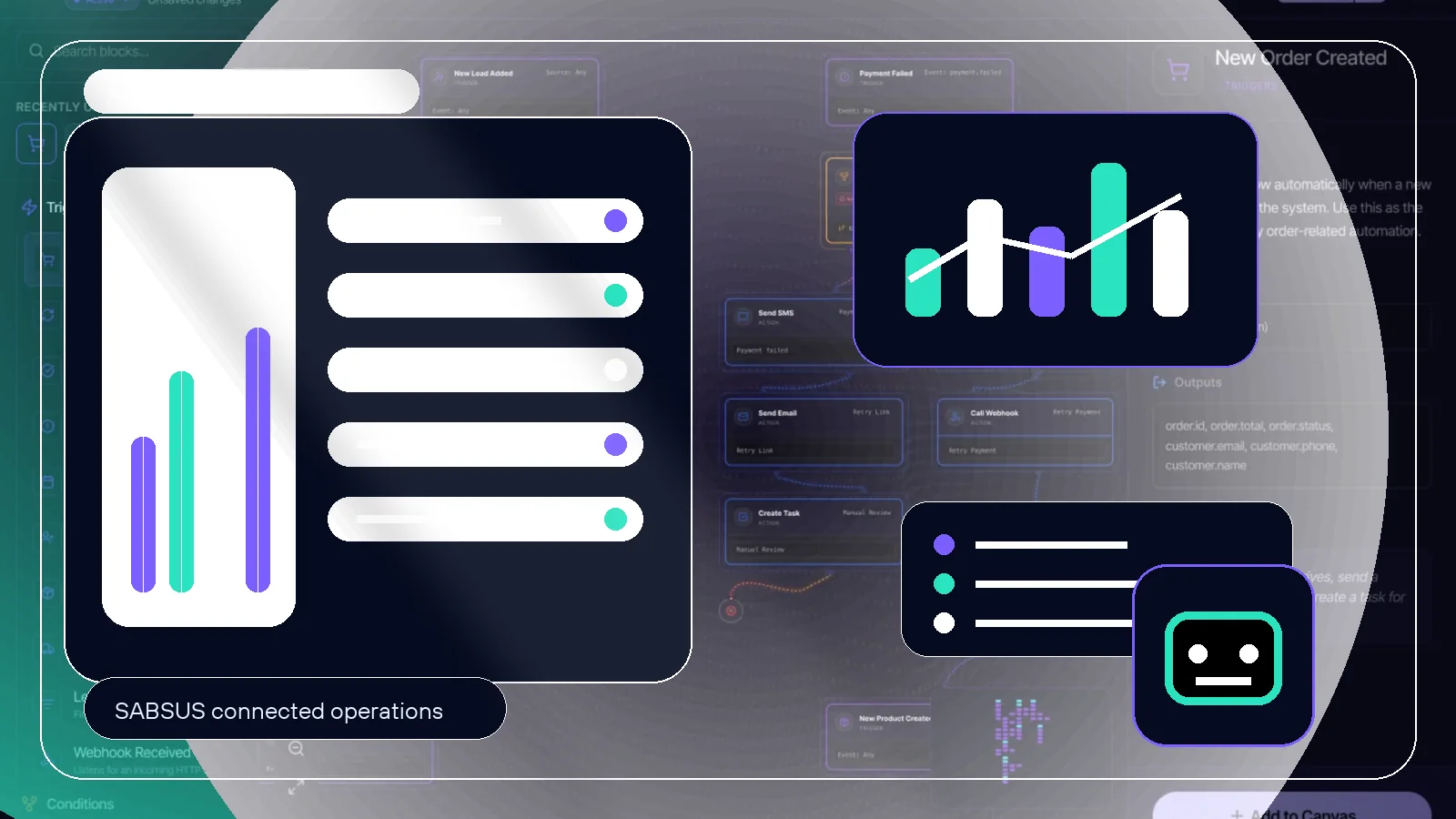 SABSUS sales dashboard with revenue, orders, customers and analytics