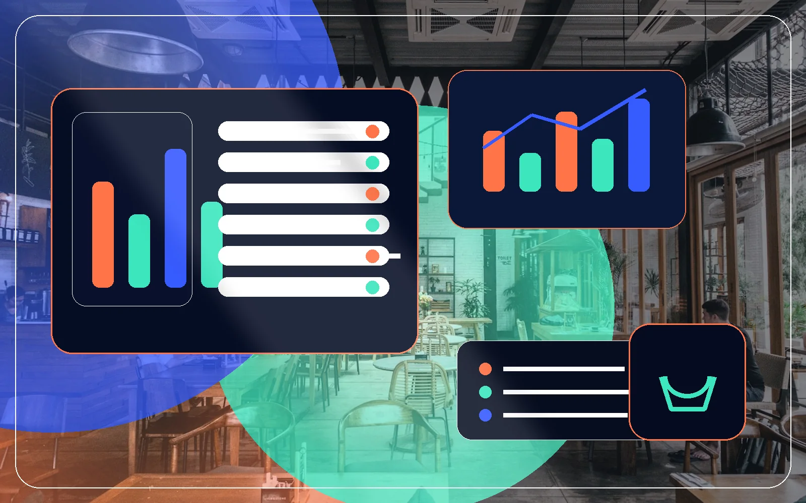 Cafe POS, Ordering, Delivery and Customer App connected by SABSUS
