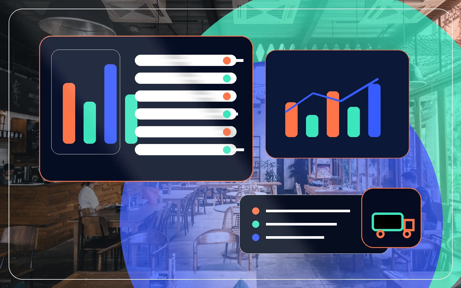 Food Truck POS, Ordering, Delivery and Customer App connected by SABSUS