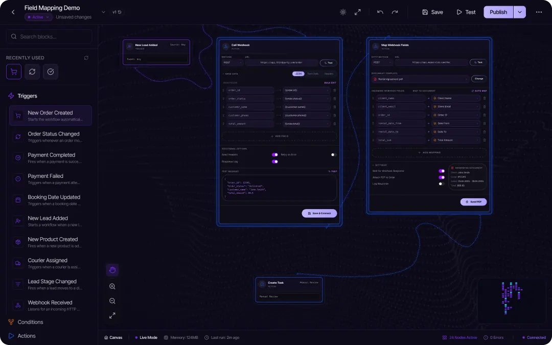 SABSUS field mapping flow interface